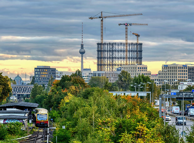 Berlin view EUREF Gasometer